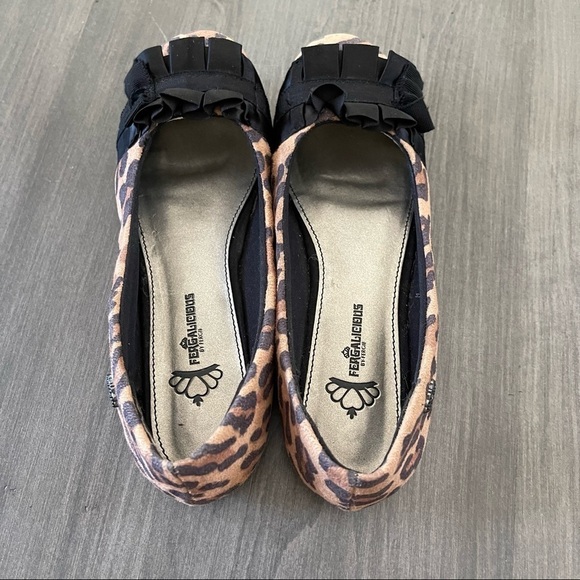 Fergalicious cheetah leopard animal print ballet flat shoes size 6.5 M - Picture 5 of 12